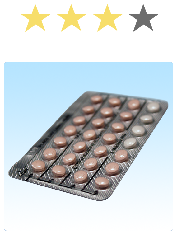 Pill, Effectiveness 91%, 3 stars