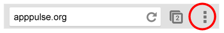 On the Chrome browser select the icon with the three vertical dots located on the top right corner.